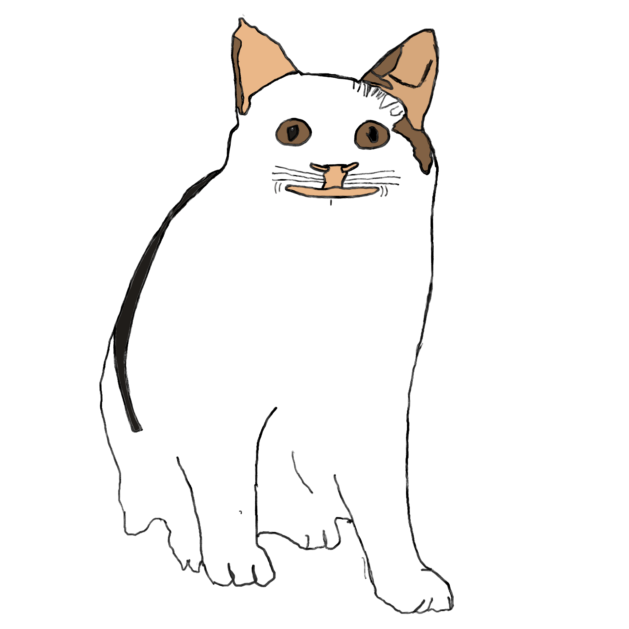 Polite Cat - Cartoon image